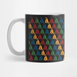 Gadsden Dont Tread on Me Snake Multicolor Pattern Mug